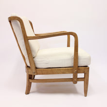 Load image into Gallery viewer, Very rare Swedish Modern birch, bambu &amp; rattan longe chair, attr. to Otto Schulz, ca 1940