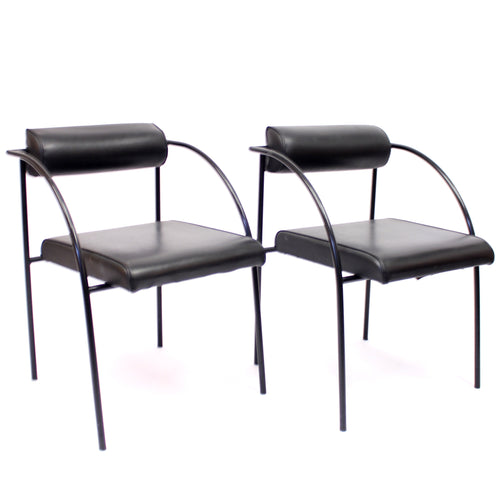 Rodney Kinsman, pair of postmodern Vienna chairs, Bieffeplast, 1980s