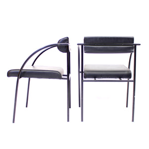 Rodney Kinsman, pair of postmodern Vienna chairs, Bieffeplast, 1980s