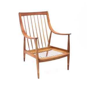 Hvidt & Mølgaard-Nielsen, teak and oak lounge chair FD 145, France & Daverkosen, 1950s