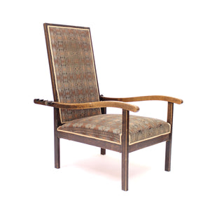 Antique Arts & Crafts oak reclining chair, early 20th century