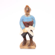 Load image into Gallery viewer, Wooden carved and painted Tintin and Milou figure, late 20th century