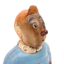 Load image into Gallery viewer, Wooden carved and painted Tintin and Milou figure, late 20th century