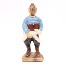 Load image into Gallery viewer, Wooden carved and painted Tintin and Milou figure, late 20th century