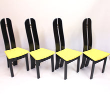 Load image into Gallery viewer, Set of 4 high back postmodern chairs form Mørkøv Møbelindustri ApS, 1980s