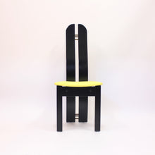 Load image into Gallery viewer, Set of 4 high back postmodern chairs form Mørkøv Møbelindustri ApS, 1980s