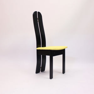 Set of 4 high back postmodern chairs form Mørkøv Møbelindustri ApS, 1980s