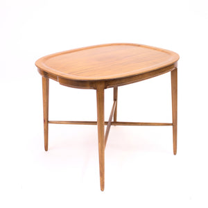 Oval tray shaped Mahogany side table by Bodafors, 1950s