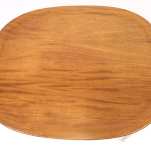 Oval tray shaped Mahogany side table by Bodafors, 1950s