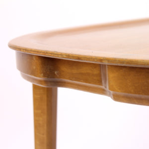 Oval tray shaped Mahogany side table by Bodafors, 1950s