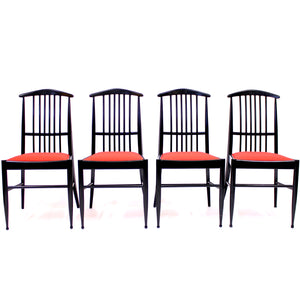 Kerstin Hörlin-Holmquist, set of 4 Charlotte dining chairs, ASKO, 1970s