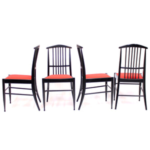Kerstin Hörlin-Holmquist, set of 4 Charlotte dining chairs, ASKO, 1970s