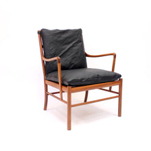 Load image into Gallery viewer, Ole Wanscher, Colonial chair in leather and Mahogany, P. Jeppesen, late 20th century
