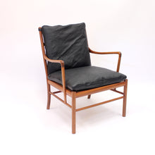Load image into Gallery viewer, Ole Wanscher, Colonial chair in leather and Mahogany, P. Jeppesen, late 20th century