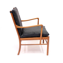Load image into Gallery viewer, Ole Wanscher, Colonial chair in leather and Mahogany, P. Jeppesen, late 20th century