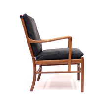 Load image into Gallery viewer, Ole Wanscher, Colonial chair in leather and Mahogany, P. Jeppesen, late 20th century