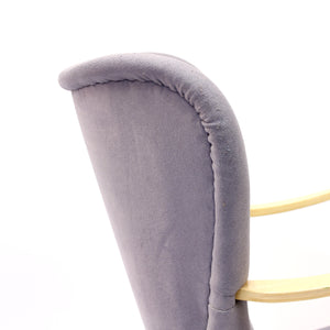 Swedish modern curved easy chair, 1940s