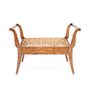 Small antique Swedish foot stool, salesman's showing model, mid 19th century