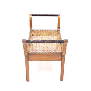 Small antique Swedish foot stool, salesman's showing model, mid 19th century