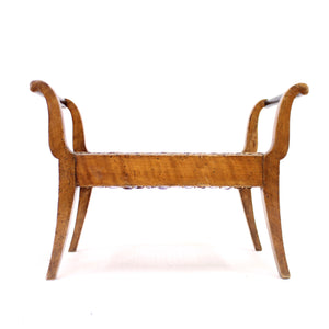 Small antique Swedish foot stool, salesman's showing model, mid 19th century