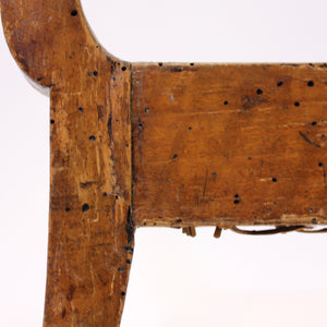 Small antique Swedish foot stool, salesman's showing model, mid 19th century