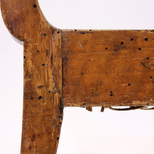 Small antique Swedish foot stool, salesman's showing model, mid 19th century