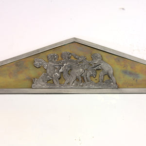 Unique Swedish Grace pewter and brass mirror by C.G. Råström, 1928