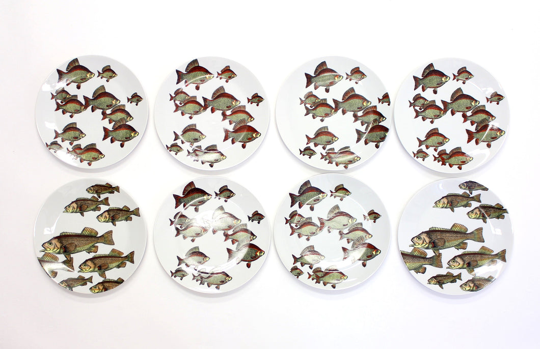 Fish Motif Tableware from Fornasetti, 1955, Set of 8