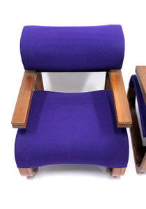 Bentwood Easy Chairs by Jan Bočan for the Czechoslovakian embassy in Stockholm, 1972, Set of 2