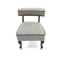 Load image into Gallery viewer, Small antique Slipper chair on castors, late 19th century
