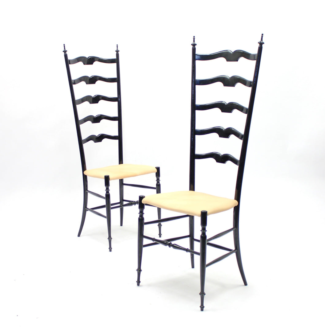 Vintage Italian Chiavari Chairs, 1950s, Set of 2