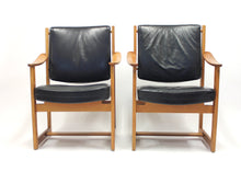 Load image into Gallery viewer, Rare pair of special commissioned Sven Kai Larsen arm chairs made by Nordiska Kompaniet, 1960s