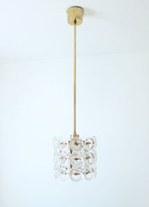 Glass & Brass Pendant by Carl Fagerlund for Orrefors, 1960s