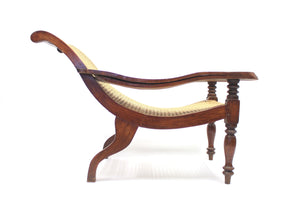 Colonial Plantation Chair with Rattan Seat, late 19th century