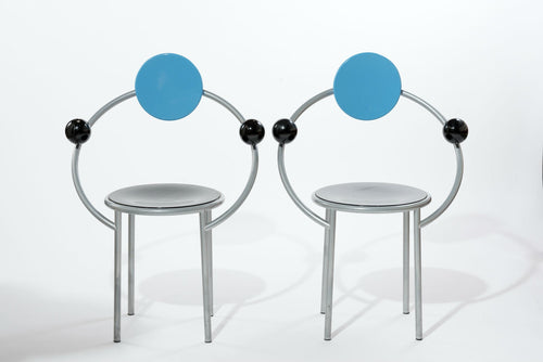 First Chair by Michele De Lucchi for Memphis Milano, 1990s, Set of 2