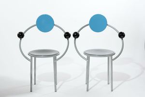 First Chair by Michele De Lucchi for Memphis Milano, 1990s, Set of 2