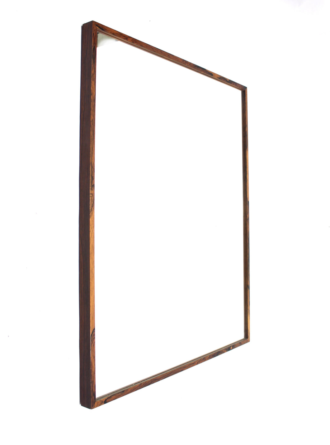 Large Swedish Rosewood Mirror from Glas & Trä, 1960s