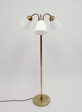 Load image into Gallery viewer, Swedish brass, Three-Light, Floor Lamp, 1940s