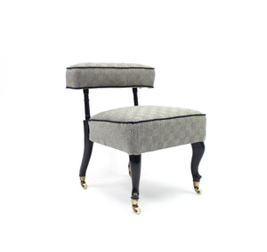 Small antique Slipper chair on castors, late 19th century