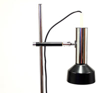 Load image into Gallery viewer, Vintage 1970&#39;s black and chrome plated floor light