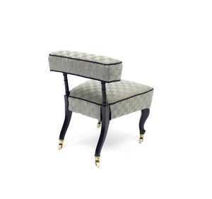 Small antique Slipper chair on castors, late 19th century
