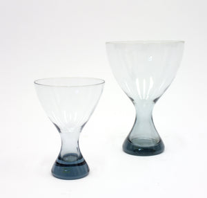 Light blue glass vases by Vicke Lindstrand for Kosta, 1960s, set of 2