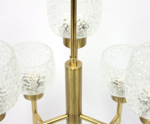 Swedish brass chandelier, 1960s