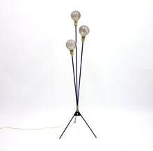 Load image into Gallery viewer, Swedish 3 light floor lamp with tripod base, 1950s
