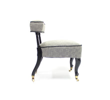 Load image into Gallery viewer, Small antique Slipper chair on castors, late 19th century