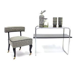 Small antique Slipper chair on castors, late 19th century