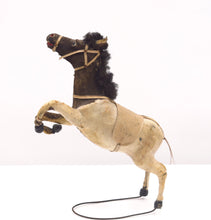 Load image into Gallery viewer, Charming early 20th century toy horse sculpture made of real horse hair