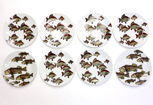 Fish Motif Tableware from Fornasetti, 1955, Set of 8