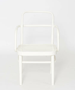 Rare set of Austrian A 64 F White Bentwood Chairs by Adolf Schneck for Thonet, 1929, Set of 4