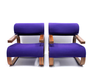 Bentwood Easy Chairs by Jan Bočan for the Czechoslovakian embassy in Stockholm, 1972, Set of 2